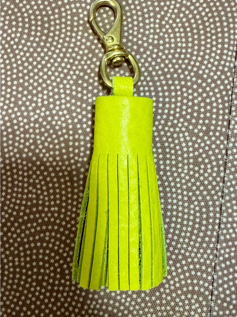 Gravel and Gold - Tassel Bag Charm in Lime Green
